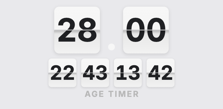 Soft Flip: Flip clock style age counter face in TimeBorn
