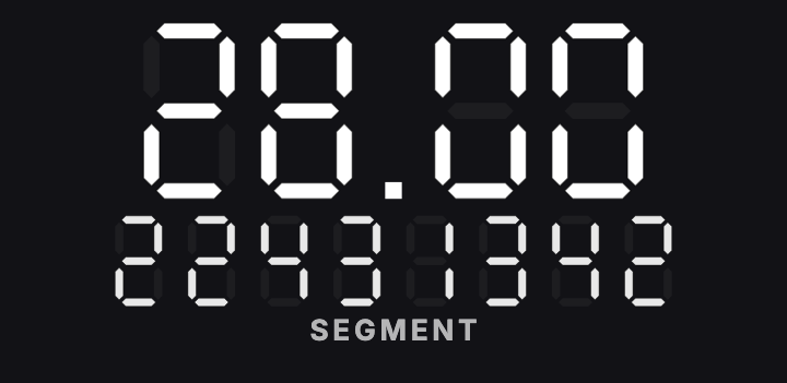 Modular Segment: Seven segment style age counter face in TimeBorn
