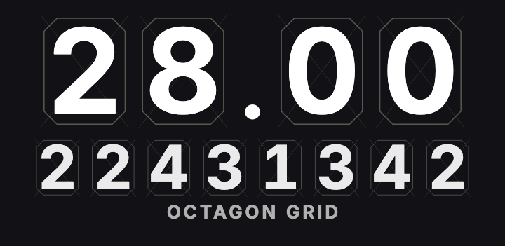 Octagon Grid: Grid style age counter face in TimeBorn