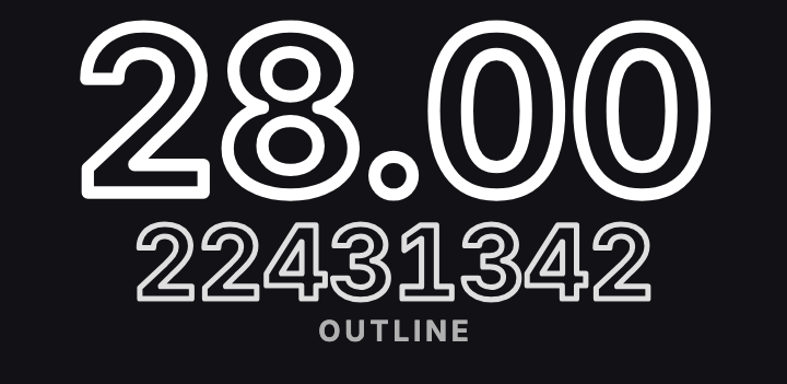 Varsity Outline: Varsity style age counter face in TimeBorn