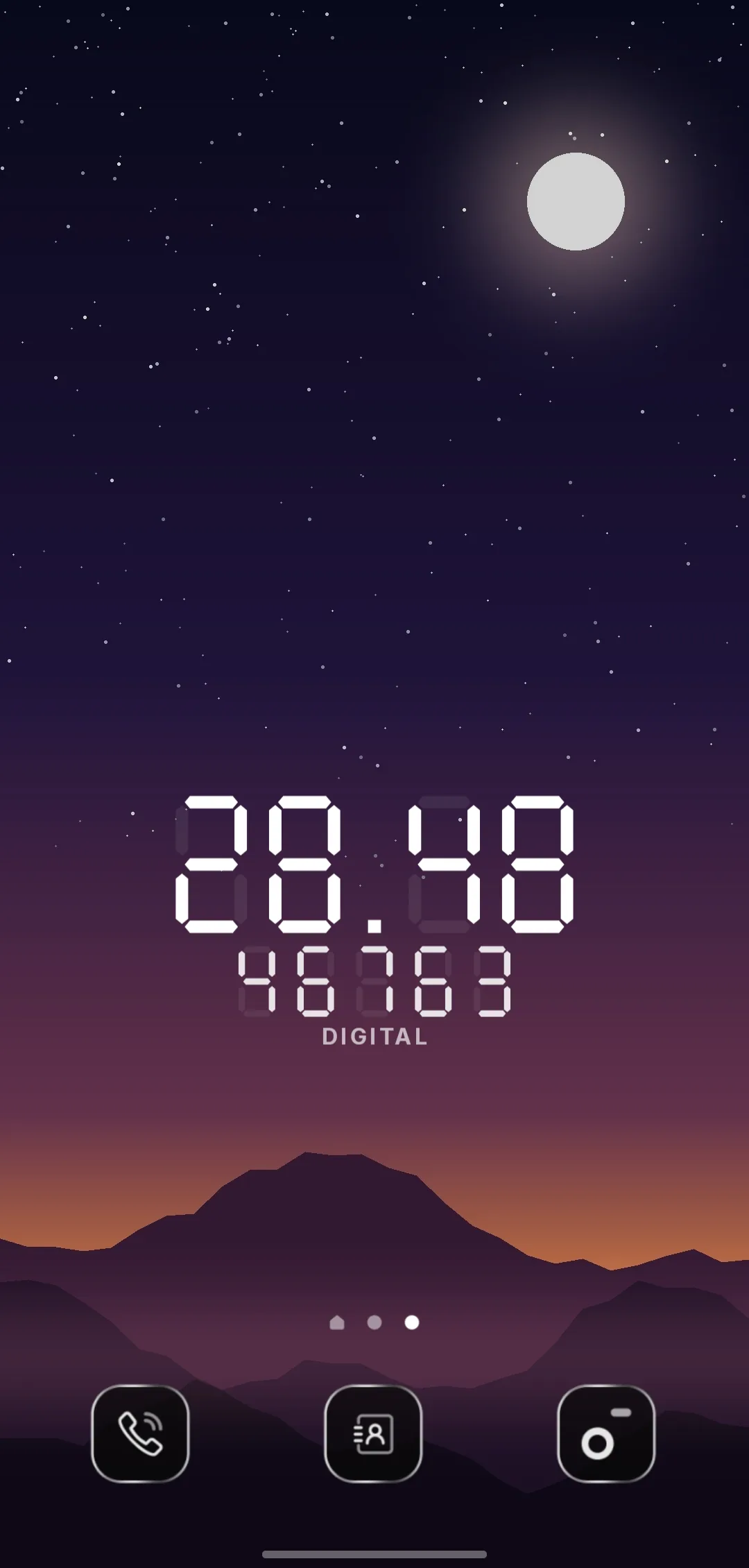 TimeBorn widget placed on an Android home screen